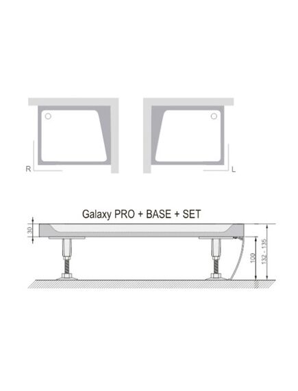 RAVAK панель для душевого поддона GIGANT PRO 120x90 SET R, правая сторона, белый, изображение 2