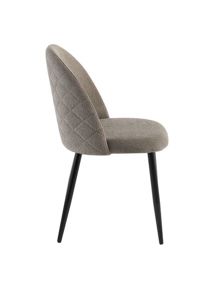 Krēsls SET Grey Velour Chair, 5 image
