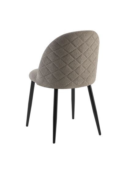 Krēsls SET Grey Velour Chair, 7 image