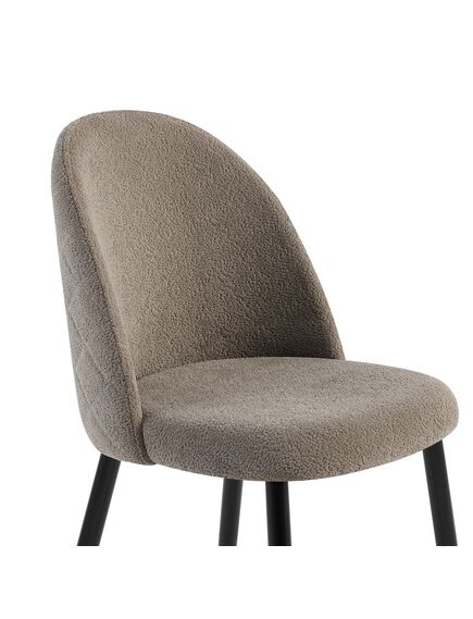 Krēsls SET Grey Velour Chair, 8 image