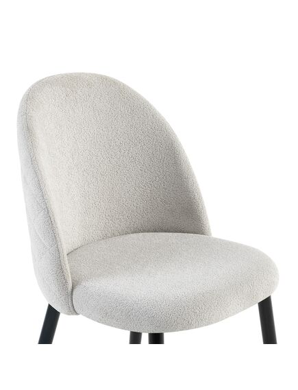 Krēsls SET Light Grey Velour Chair, 8 image