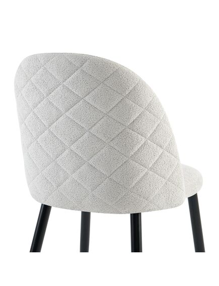 Krēsls SET Light Grey Velour Chair