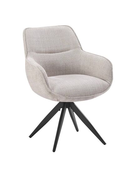 Krēsls TURIN Beige Chenille Chair, 2 image