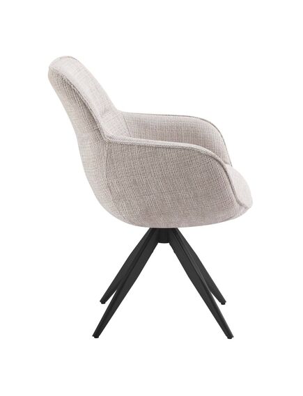 Krēsls TURIN Beige Chenille Chair, 4 image