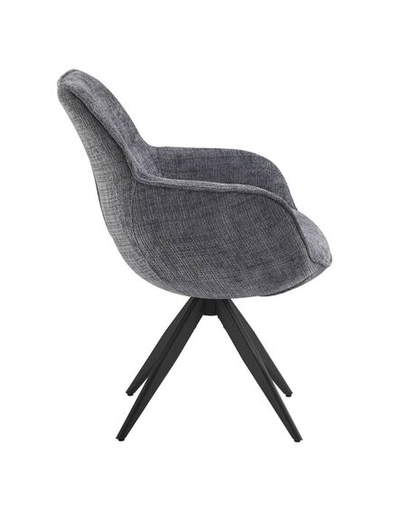 Krēsls TURIN Dark Grey Chenille Chair