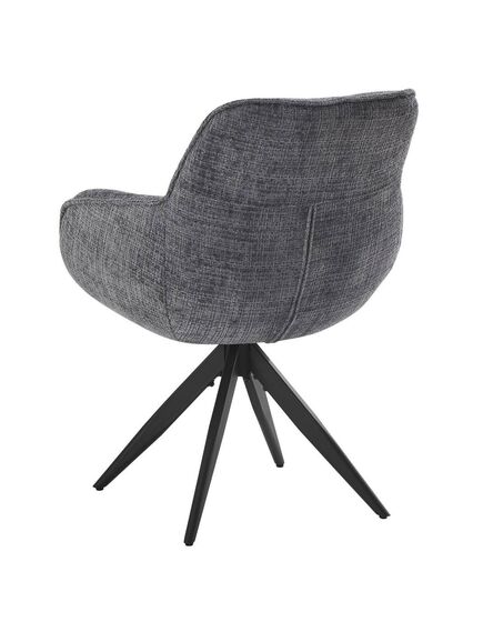 Krēsls TURIN Dark Grey Chenille Chair, 2 image