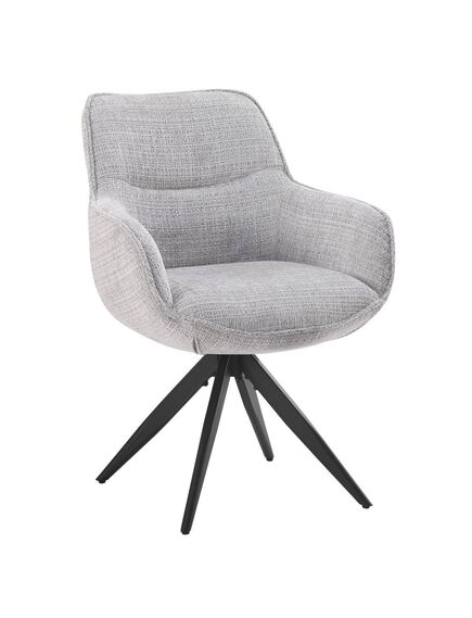 Krēsls TURIN Light Grey Chenille Chair