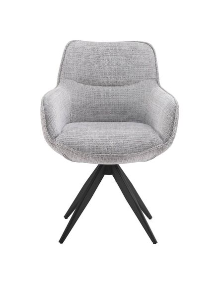 Krēsls TURIN Light Grey Chenille Chair, 2 image
