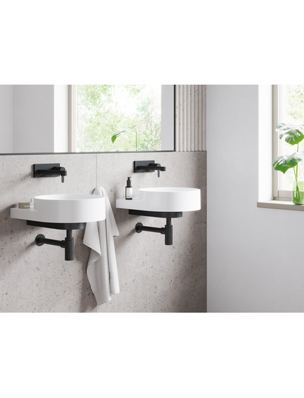 Washbasin Yard 400 ceramic without hole white matt