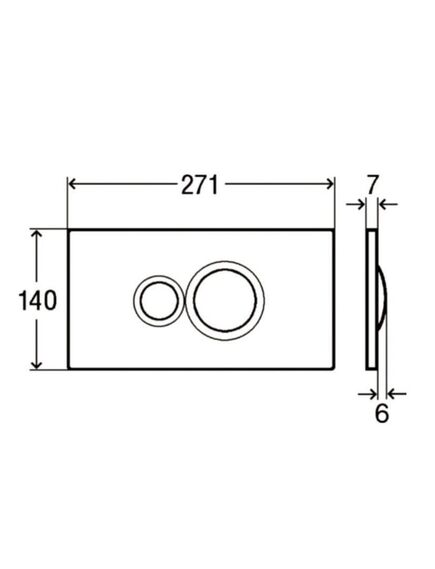 WC skalošanas poga Viega Style 10, hroms 596323, изображение 2