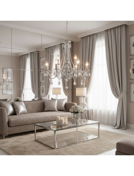 Toolight LAMPA SUFITOWA WISZĄCA EBT016-9CP CHROM, 4 image