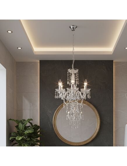 Toolight LAMPA SUFITOWA WISZĄCA EBT006-3CP TRANSPARENT, 5 image