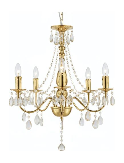 Toolight LAMPA SUFITOWA WISZĄCA EBT015-5CP Złota, изображение 7