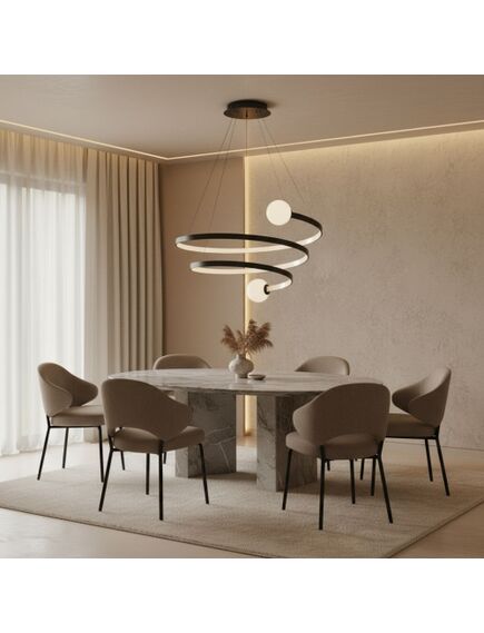 Toolight Lampa wisząca LED LHJ029-CP CZARNA, 4 image