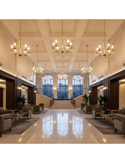 Toolight LAMPA SUFITOWA WISZĄCA EBT009-5CP ZŁOTA, изображение 3