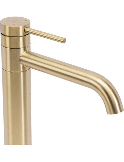 Rea Sanitary Bateria Umywalkowa REA LUNGIS Złota Szczotkowana Super High, 3 image