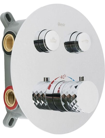 Rea Sanitary Zestaw natryskowy podtynkowy Rea Lungo Diamond Chrom + BOX, 4 image