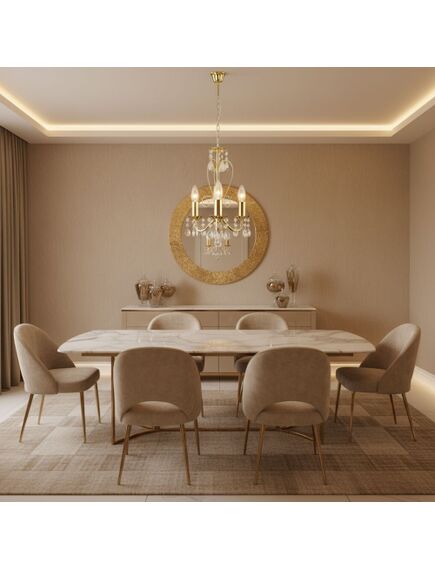 Toolight LAMPA SUFITOWA WISZĄCA EBT012-3CP ZŁOTA, 2 image