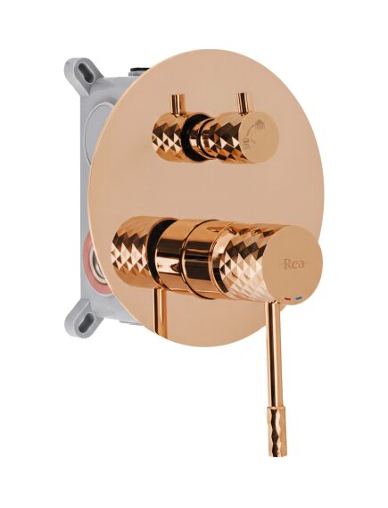 Rea Sanitary Zestaw natryskowy podtynkowy Rea Lungo Diamond Miedź + BOX, изображение 3