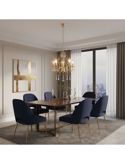 Toolight LAMPA SUFITOWA WISZĄCA EBT009-5CP ZŁOTA, изображение 6