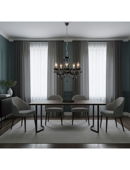 Toolight LAMPA SUFITOWA WISZĄCA EBT002-5CP BLACK, 3 image