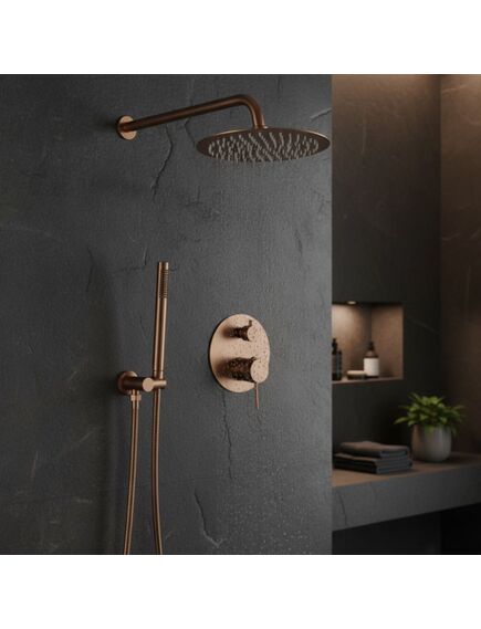 Rea Sanitary Zestaw natryskowy podtynkowy Rea Lungo Grip Miedziany Szczotkowany + BOX, 2 image