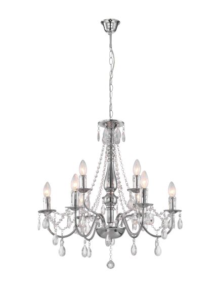 Toolight LAMPA SUFITOWA WISZĄCA EBT016-9CP CHROM, 7 image