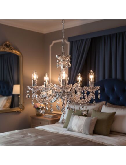 Toolight LAMPA SUFITOWA WISZĄCA EBT003-5CP GREY, 2 image