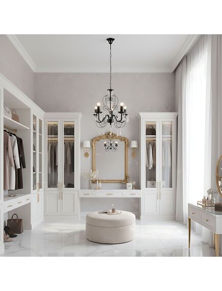 Toolight LAMPA SUFITOWA WISZĄCA EBT010-5CP CZARNA, изображение 7