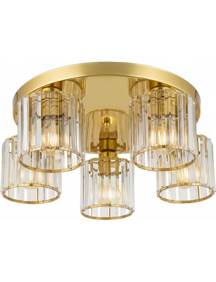 Toolight Lampa sufitowa kryształowa EBT024-5C ZŁOTA