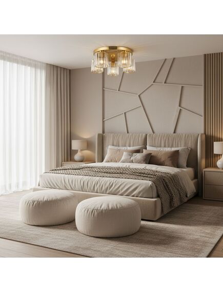 Toolight Lampa sufitowa kryształowa EBT024-5C ZŁOTA, 2 image