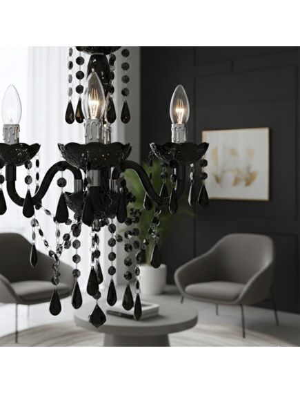 Toolight LAMPA SUFITOWA WISZĄCA EBT005-3CP CZARNA, 2 image