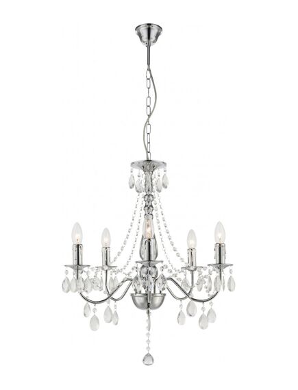 Toolight LAMPA SUFITOWA WISZĄCA EBT014-5CP CHROM, изображение 7