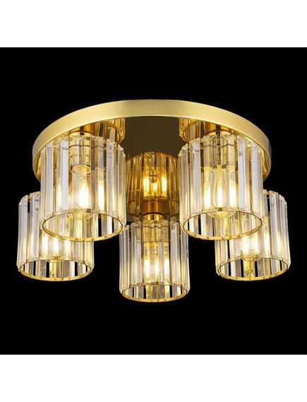 Toolight Lampa sufitowa kryształowa EBT024-5C ZŁOTA, 3 image