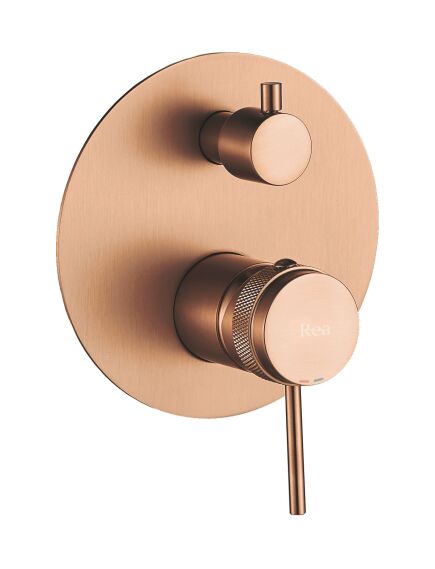 Rea Sanitary Zestaw natryskowy podtynkowy Rea Lungo Grip Miedziany Szczotkowany + BOX, 3 image