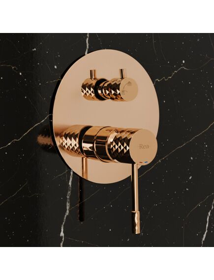 Rea Sanitary Zestaw natryskowy podtynkowy Rea Lungo Diamond Miedź + BOX, изображение 2