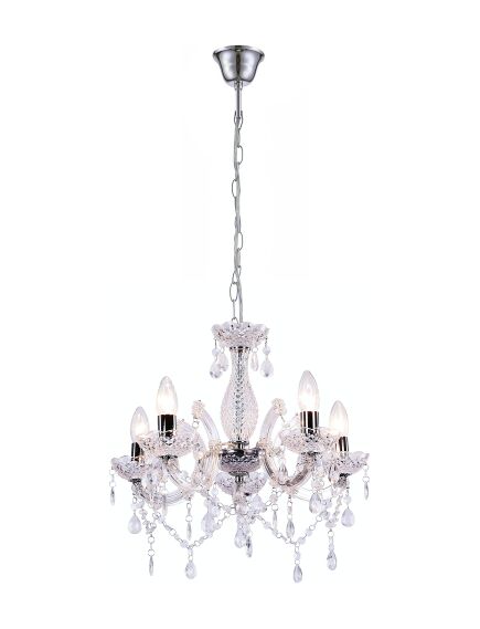 Toolight LAMPA SUFITOWA WISZĄCA EBT004-5CP TRANSPARENT