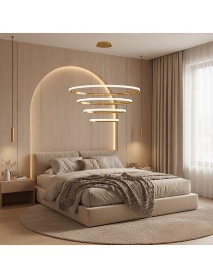 Toolight Lampa wisząca LED LHJ009-CP4 ZŁOTA, 2 image