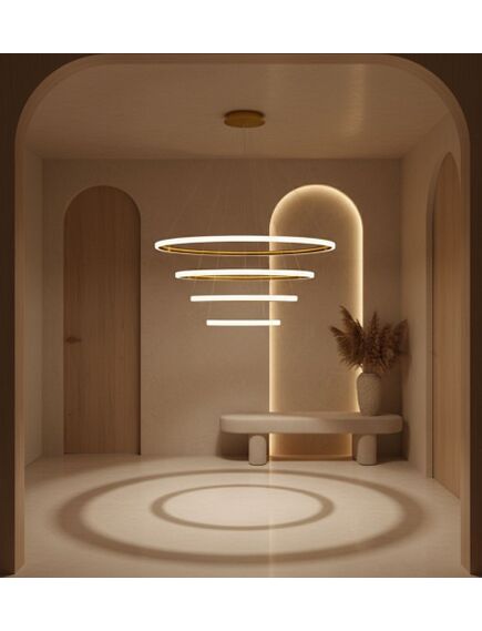 Toolight Lampa wisząca LED LHJ009-CP4 ZŁOTA, 3 image