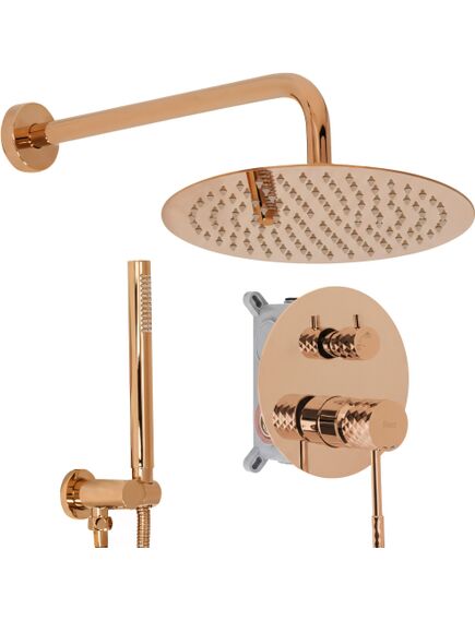 Rea Sanitary Zestaw natryskowy podtynkowy Rea Lungo Diamond Miedź + BOX