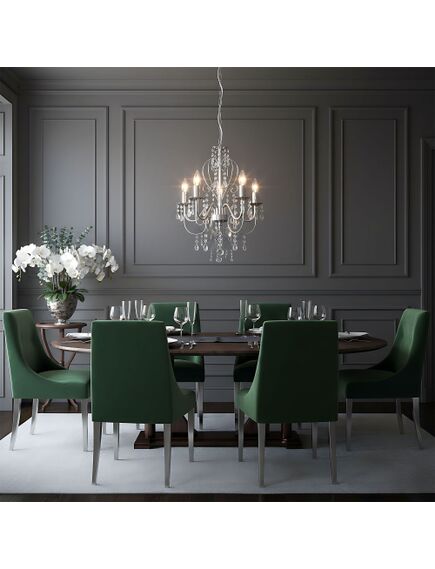 Toolight LAMPA SUFITOWA WISZĄCA EBT008-5CP CHROM, изображение 3