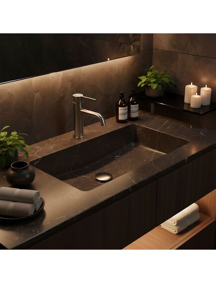 Rea Sanitary Bateria Umywalkowa Rea Foster nikiel szczotkowany niska, 2 image