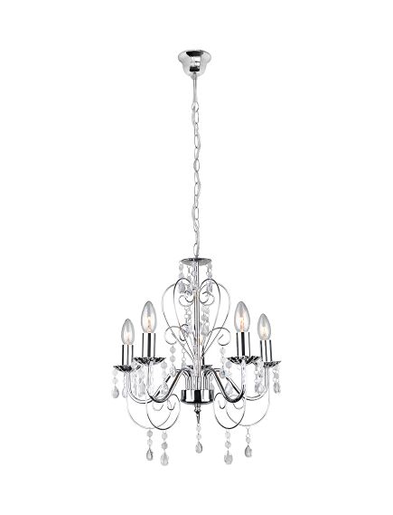 Toolight LAMPA SUFITOWA WISZĄCA EBT008-5CP CHROM