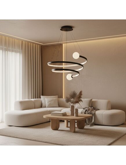 Toolight Lampa wisząca LED LHJ029-CP CZARNA, 3 image