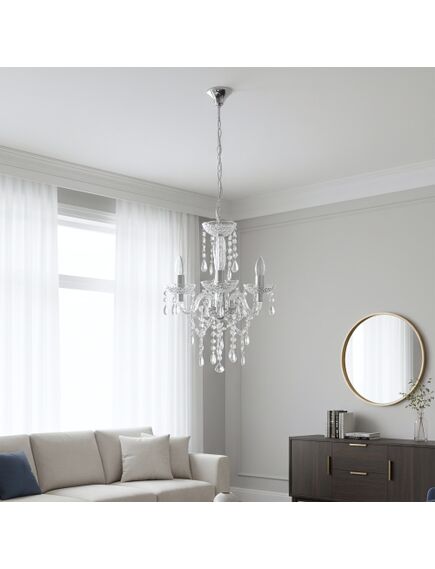 Toolight LAMPA SUFITOWA WISZĄCA EBT006-3CP TRANSPARENT, 4 image