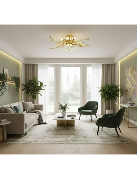 Toolight Lampa sufitowa EBT022-5C ZŁOTA, изображение 3