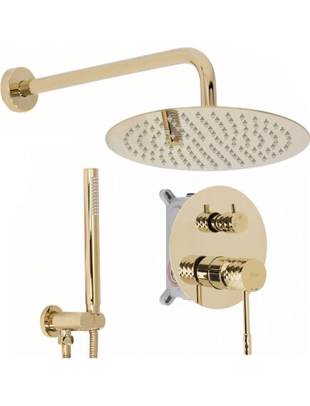 Rea Sanitary Zestaw natryskowy podtynkowy Rea Lungo Diamond Złoty + BOX