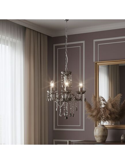 Toolight LAMPA SUFITOWA WISZĄCA EBT007-3CP GREY, 2 image