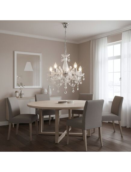 Toolight LAMPA SUFITOWA WISZĄCA EBT004-5CP TRANSPARENT, 2 image