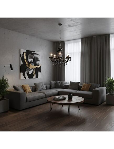 Toolight LAMPA SUFITOWA WISZĄCA EBT002-5CP BLACK, 4 image